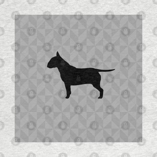 Bull Terrier Dog Lover Gift - Scandi Geometric Silhouette by Elsie Bee Designs